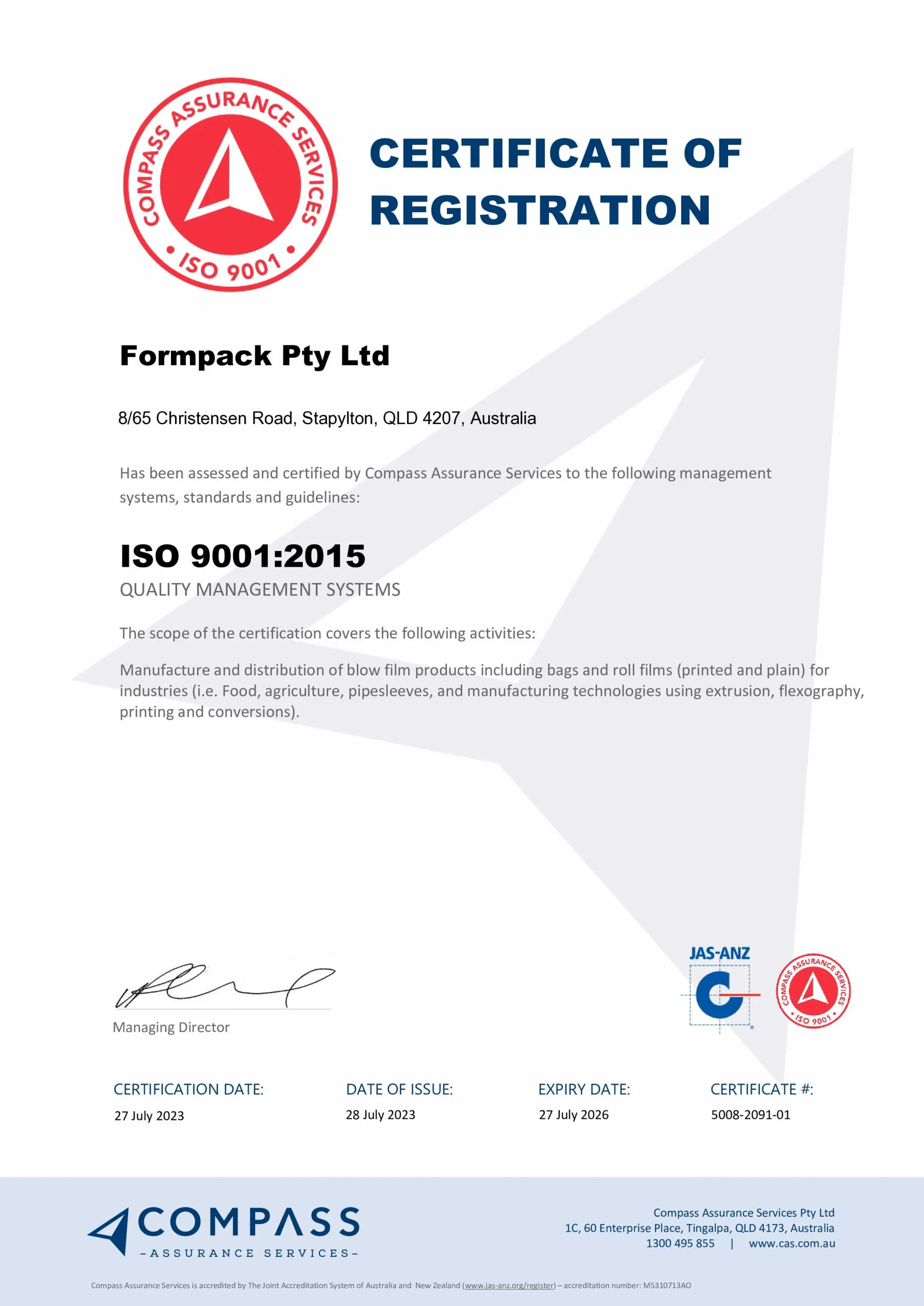 ISO - 9001 Cert